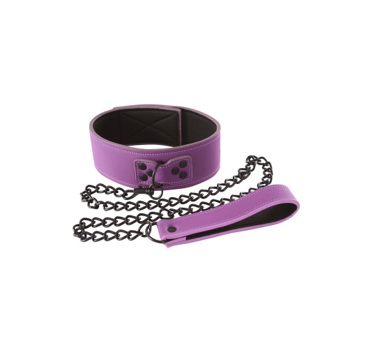 Wiązania-LUST BONDAGE COLLAR PURPLE